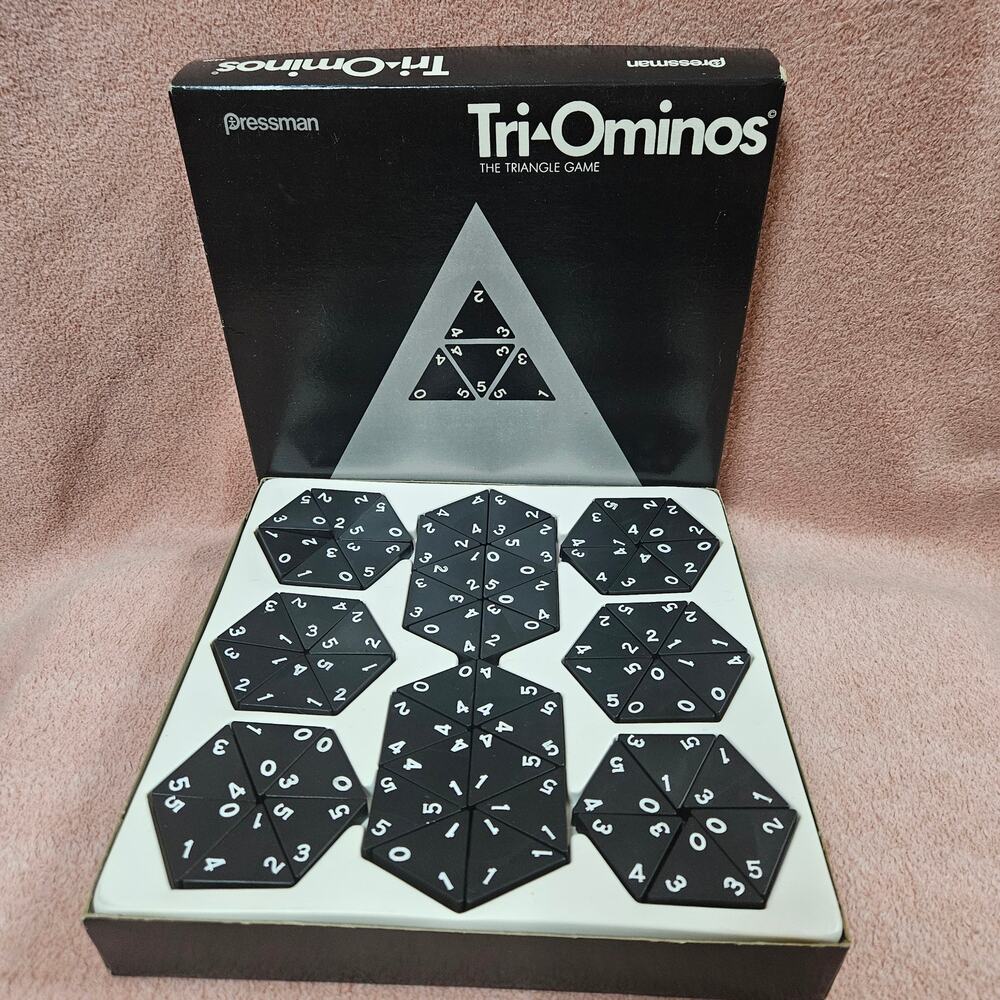 Vintage Pressman Tri-Ominos The Triangle Game Board Game (Model 4420)